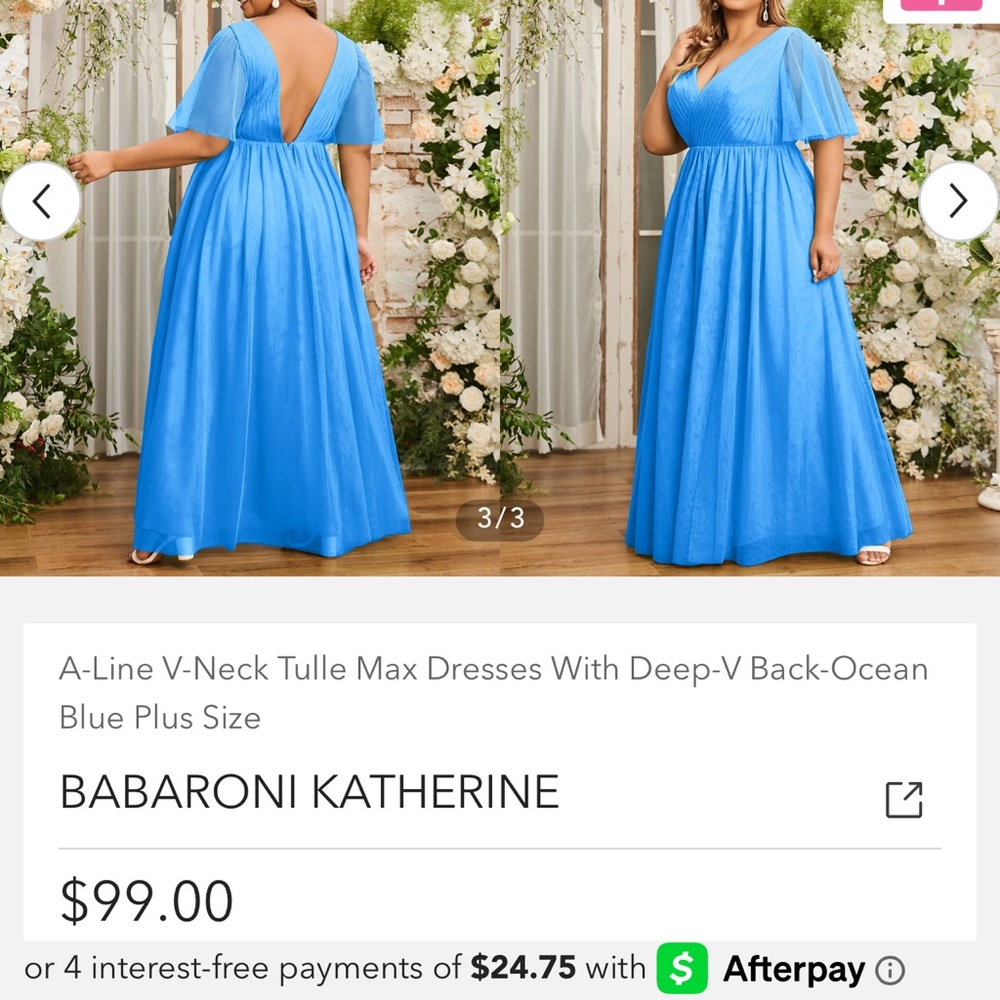 Babaroni Katherine Blue Maxi Dress